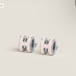 Hermes Mini Pop H Earring Studs Rose Dragee